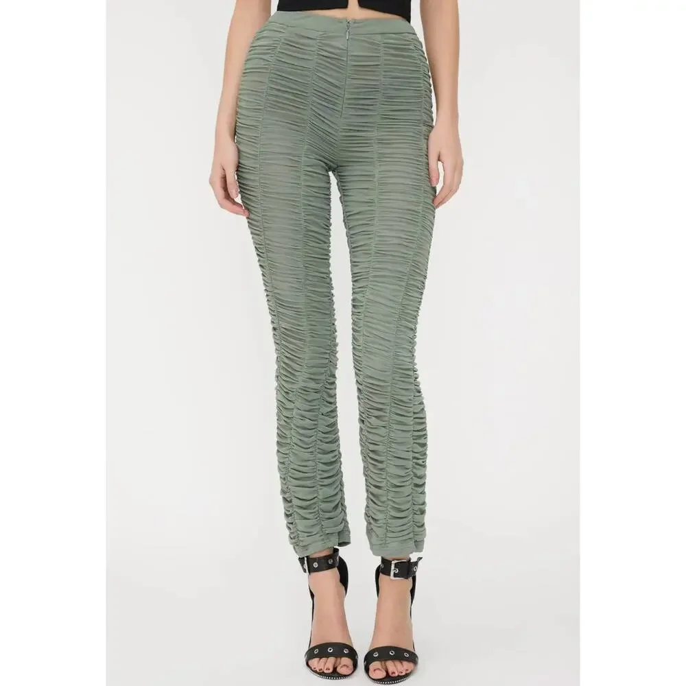 I.AM.GIA Ophelia Ruched Pants in Khaki Size S